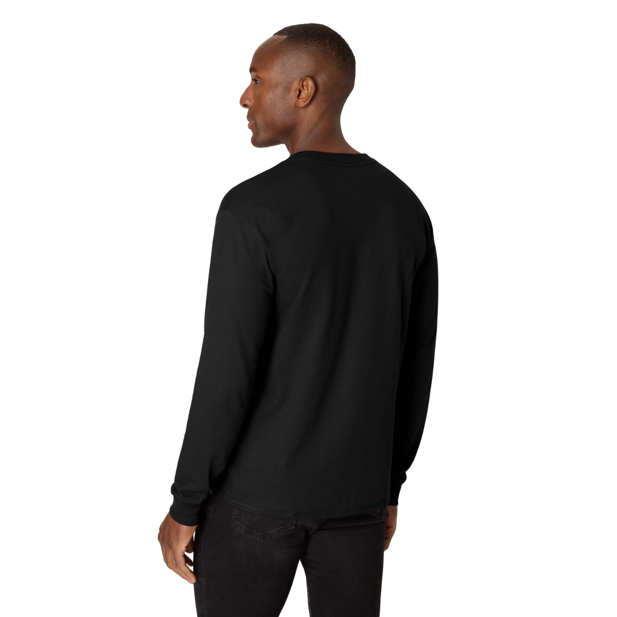 Hanes T Beefyt Henley, Men's Cotton Long Sleeve Shirts