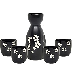 5 Pieces Sake Set 200ml Sake Pot 50ml Sake Cup Set