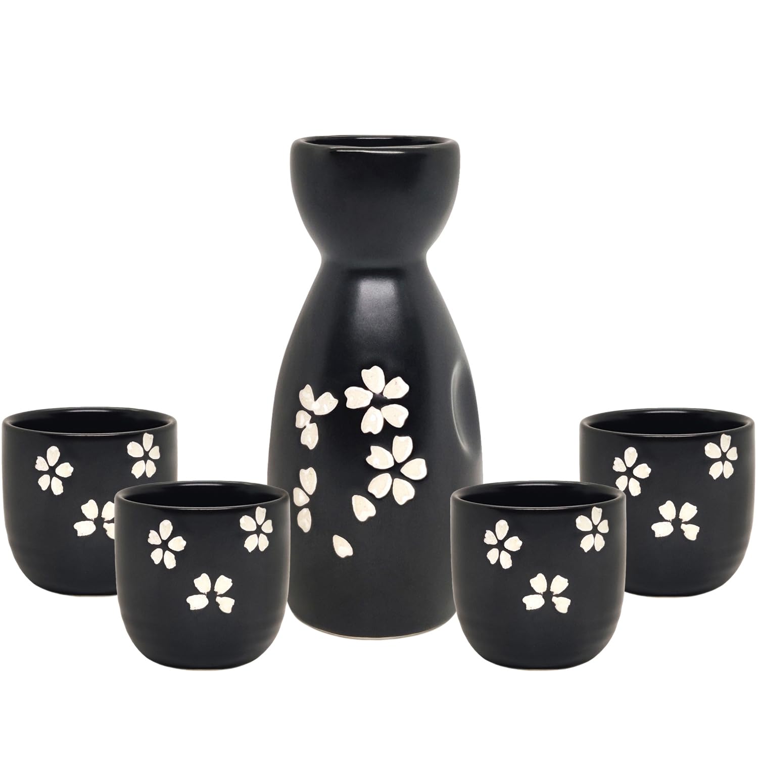 5 Pieces Sake Set 200ml Sake Pot 50ml Sake Cup Set