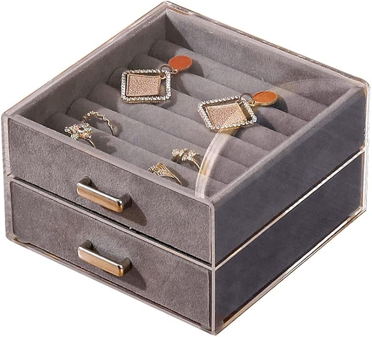 3-lagige Schmuckbox Transparent - Organizer Für Ohrringe & Ringe