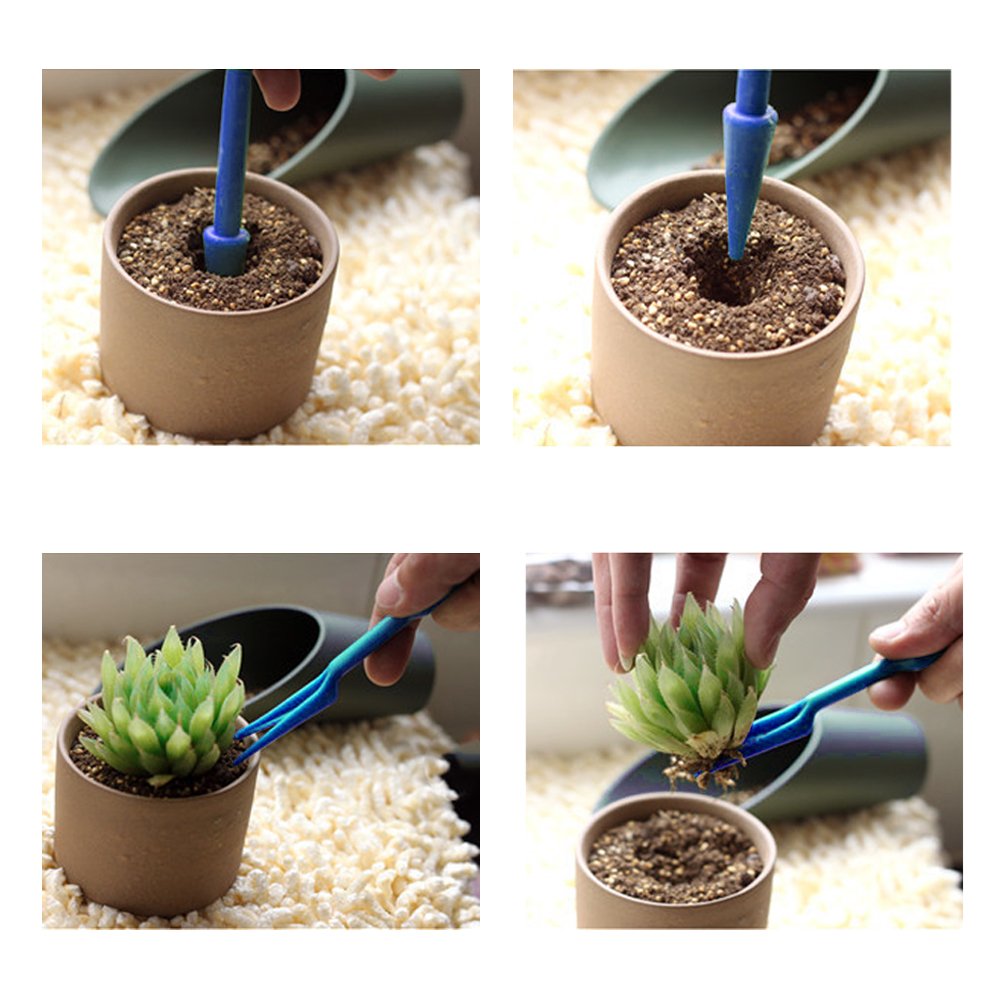 VGoodall 14 Pieces Mini Garden Tools Set，Succulent Transplanting Hand Tool Set include Shovel Rake Spade for Indoor Plant Care