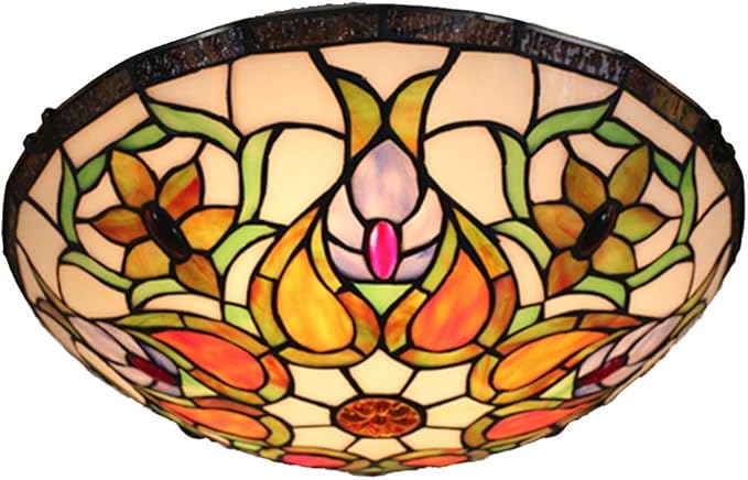 XFXDBT Retro Tiffany Stil Erröten-einfassung Deckenleuchte E27