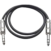 Seismic Audio - SATRX-3 - Black 3' 1/4" TRS to 1/4" TRS Patch Cable