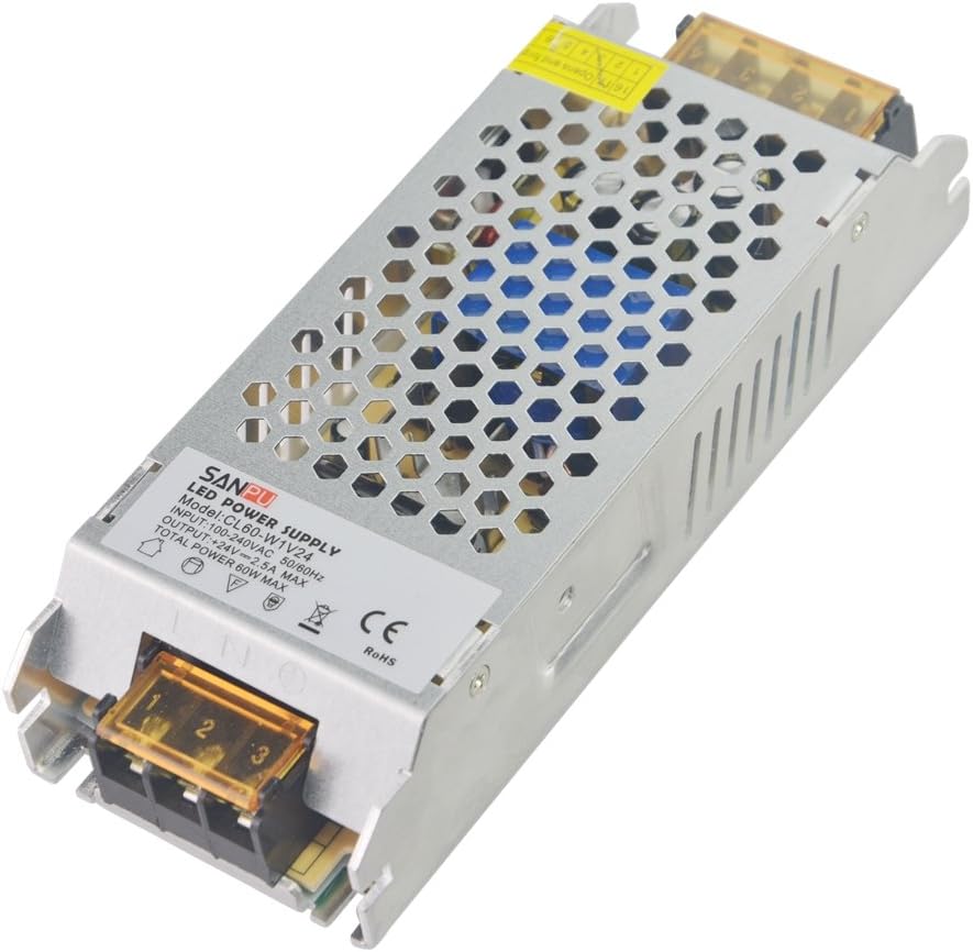 SMPS 24V LED Power Supply 60W 2A AC to 24VDC Light Amazon.co.uk