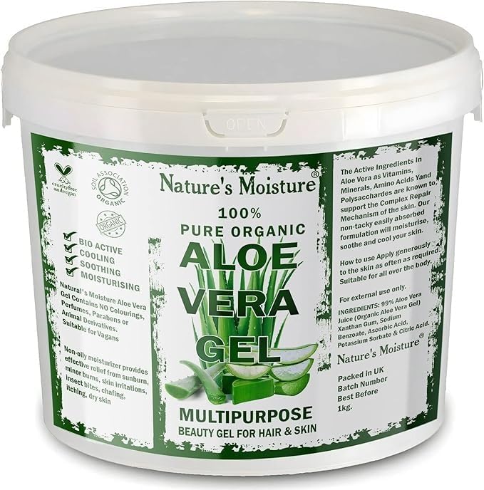 Hydra Naturals Nature's Moisture Aloe Vera Gel 1Kg Cruelty Free Vegan