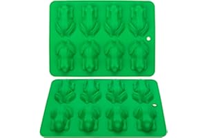 Webake Chocolate Molds Frog Candy Mold 2 Pack Silicone Molds For Jello, Keto Fat Bombs, Crayons, Gelatin, Cake Decoration, Soap, Resin(Green)