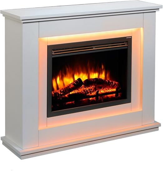 Chimenea Electrica Castleton Suite De Vidrio Frente A Fuego