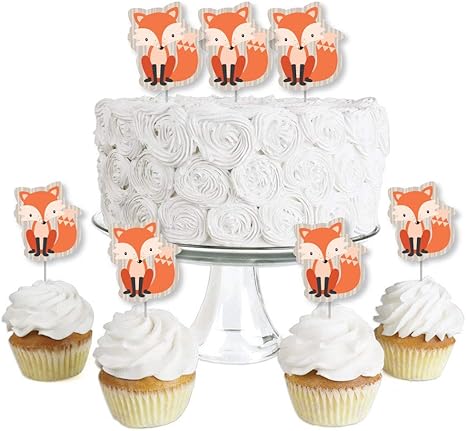 fox cupcakes for baby shower