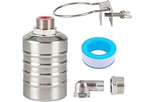 BREADEEP 1 Pack Float Valve For Water Tank,1/2" to 1'' Water Float Valve, 304 Stainless Steel Fully Automatic Water Level Level Control Float Valve For Water Tank Pool Livestock Troughs Distille
