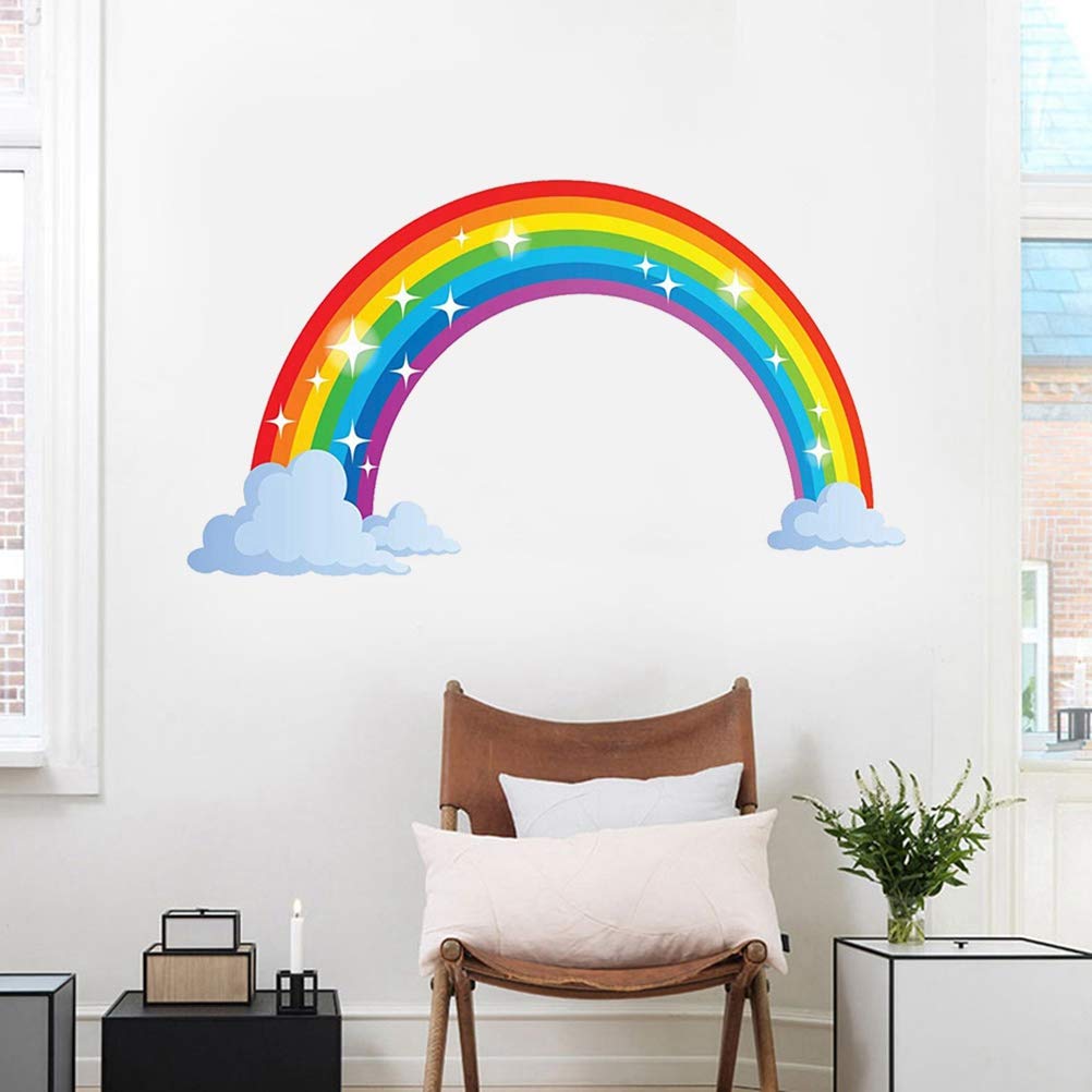 Decorazioni per interni LIOOBO Adesivo da Parete Arcobaleno Adesivo Adesivo per Camera da Letto