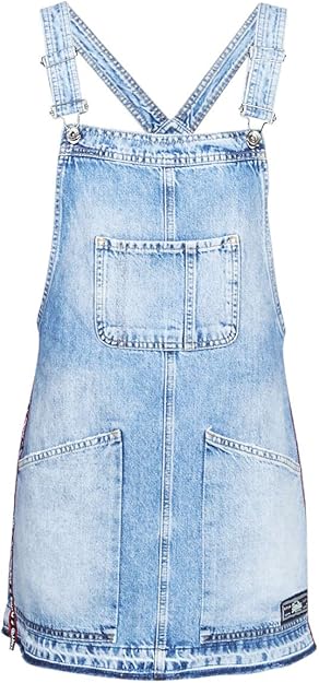 superdry denim dungaree dress