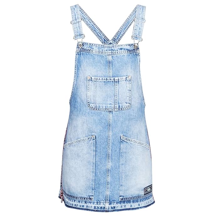 Superdry Denim Dungaree Dress Overalls/Latzhosen Damen Blau Overalls/Latzhosen