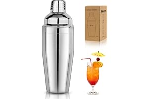 Cocktail Shaker Martini Shaker Professional Bar Shaker Drink Shaker Bar Tools with Built-in Strainer for Bartender, Margarita
