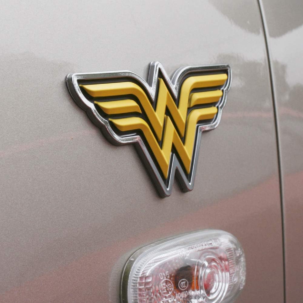 Fan Emblems Wonder Woman 3D Car Badge (Classic Logo - Yellow and Black), 2.3 x 4.3 x 0.2 inches - Image 5