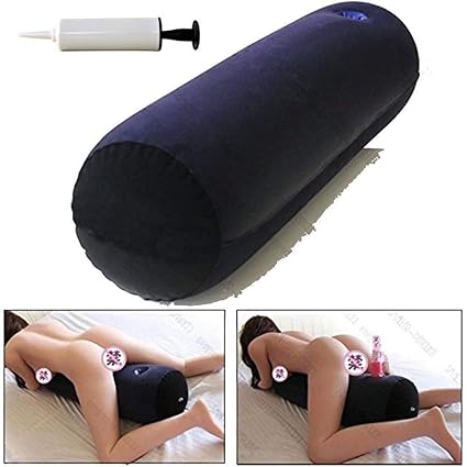 Six Girl Inflatable Flocking Pillow Round Back Sex Pillow For