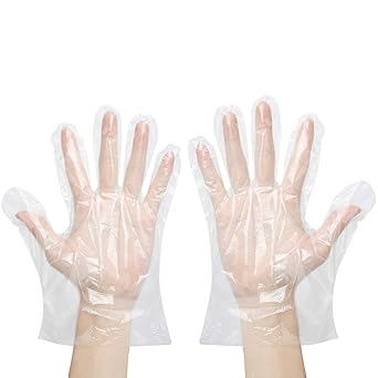 Zcxg 400pcs Disposable Gloves Plastic Gloves Food Prep Cleaning Gloves Transparent Amazon Co Uk Business Industry Science