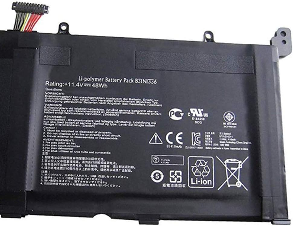ASKC 48Wh B31N1336 Laptop Battery for ASUS VivoBook A551L S551 S551L S551LN S551LA S551LB R533L K551LN K551L R553L R553LF R553LN V551L Series A42-S551 C31-S551 - Image 3