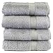 Luxury Hotel & Spa Towel 100% Genuine Turkish Cotton Bamboo (Gray, Bath Towel  - Set of 4)