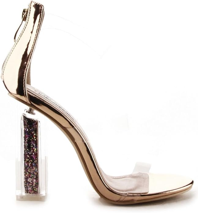 glitter perspex heels