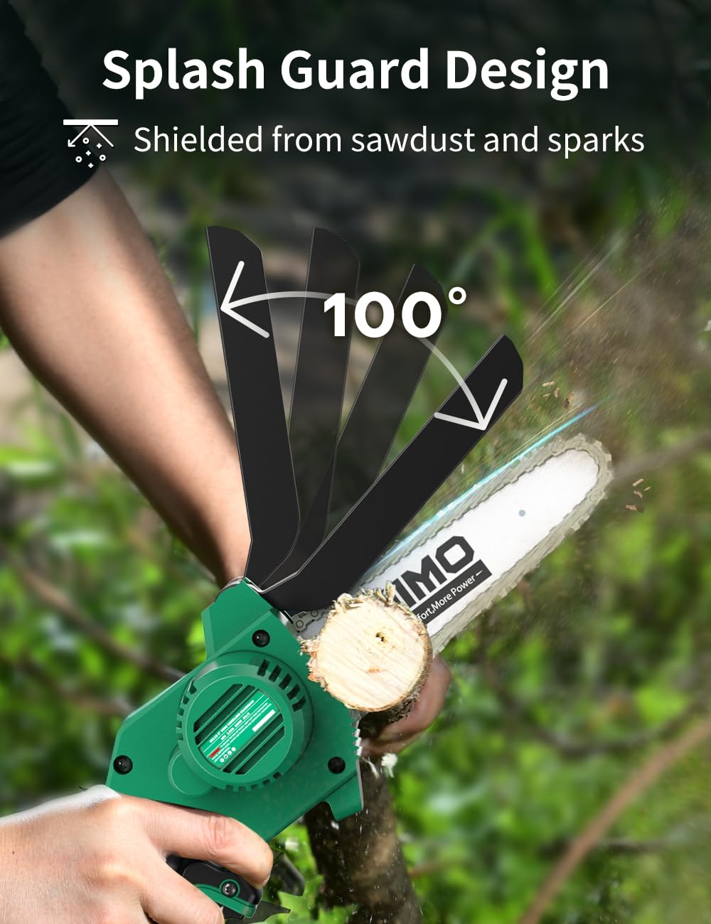 KIMO Mini Chainsaw 6 Inch, 2.3Lb Handheld Chainsaw, Battery Powered Chainsaw w/13.2 ft/s Quick Cutting,Cordless Chainsaw with Battery and Charger, Electric Chainsaw For Wood Cutting Tree Trimming