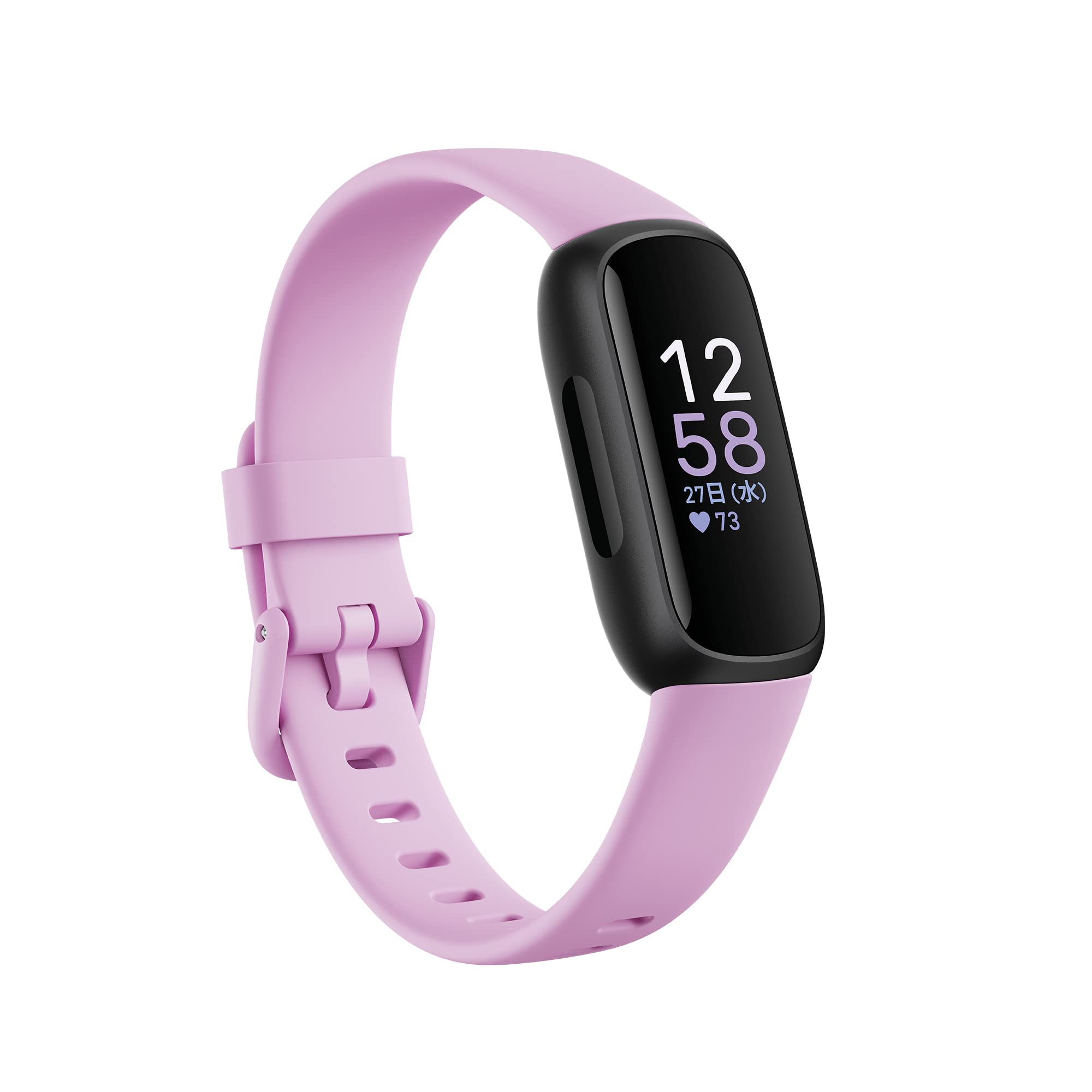 Fitbit(フィットビット) Fitbit Inspire 3 Fitness Tracker, Lilac Bliss/Black FRCJK L/S [Up to 10 Days Battery Life / Heart Rate Monitor] [Genuine Japanese Products]