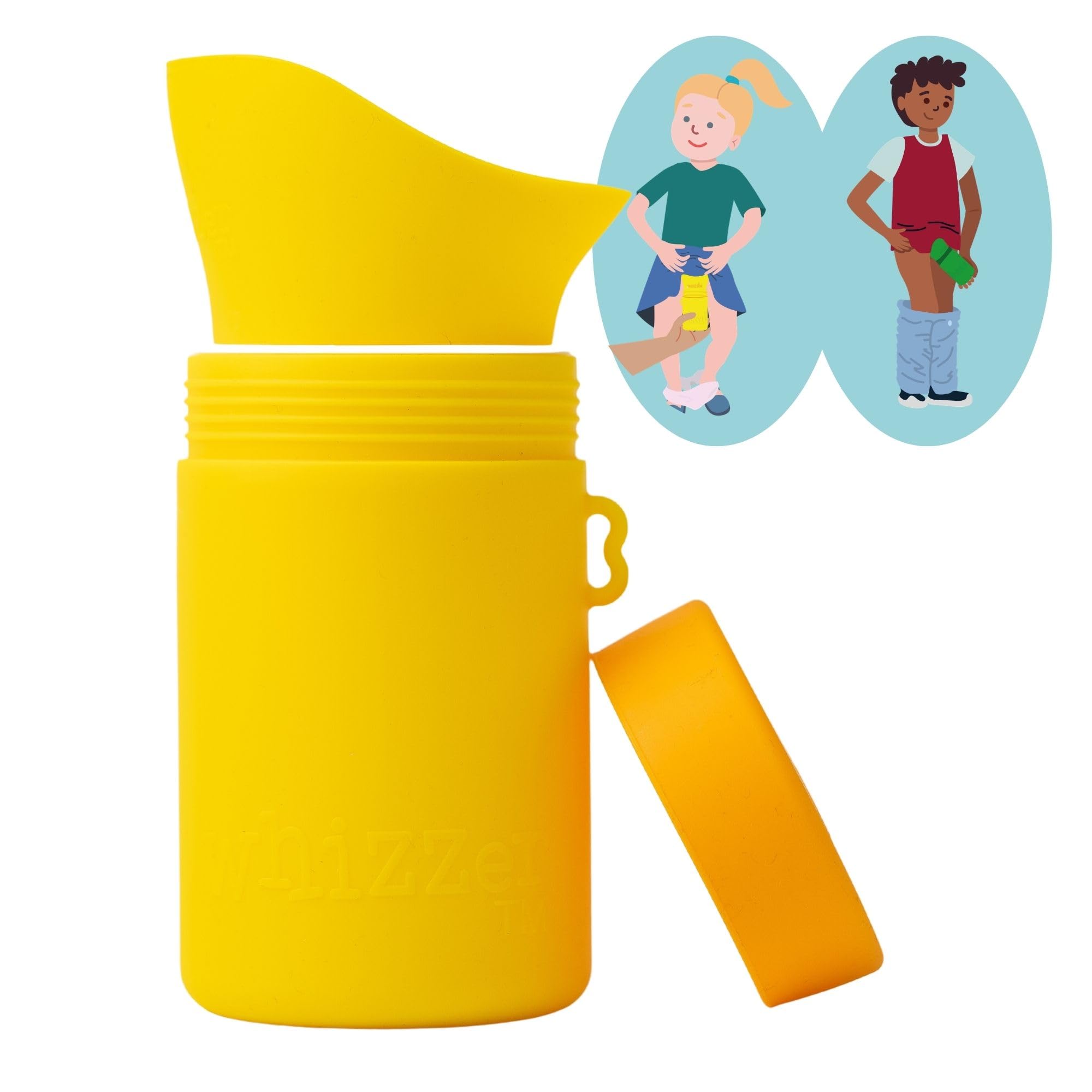 KIDDIWHIZZ Portable Toilet/Travel Potty Holiday Essentials for Kids - Ideal for Potty Training, Camping, Car Journeys & Travel - Unisex Silicone Pee Bottle - Portable & Leakproof - 250ml