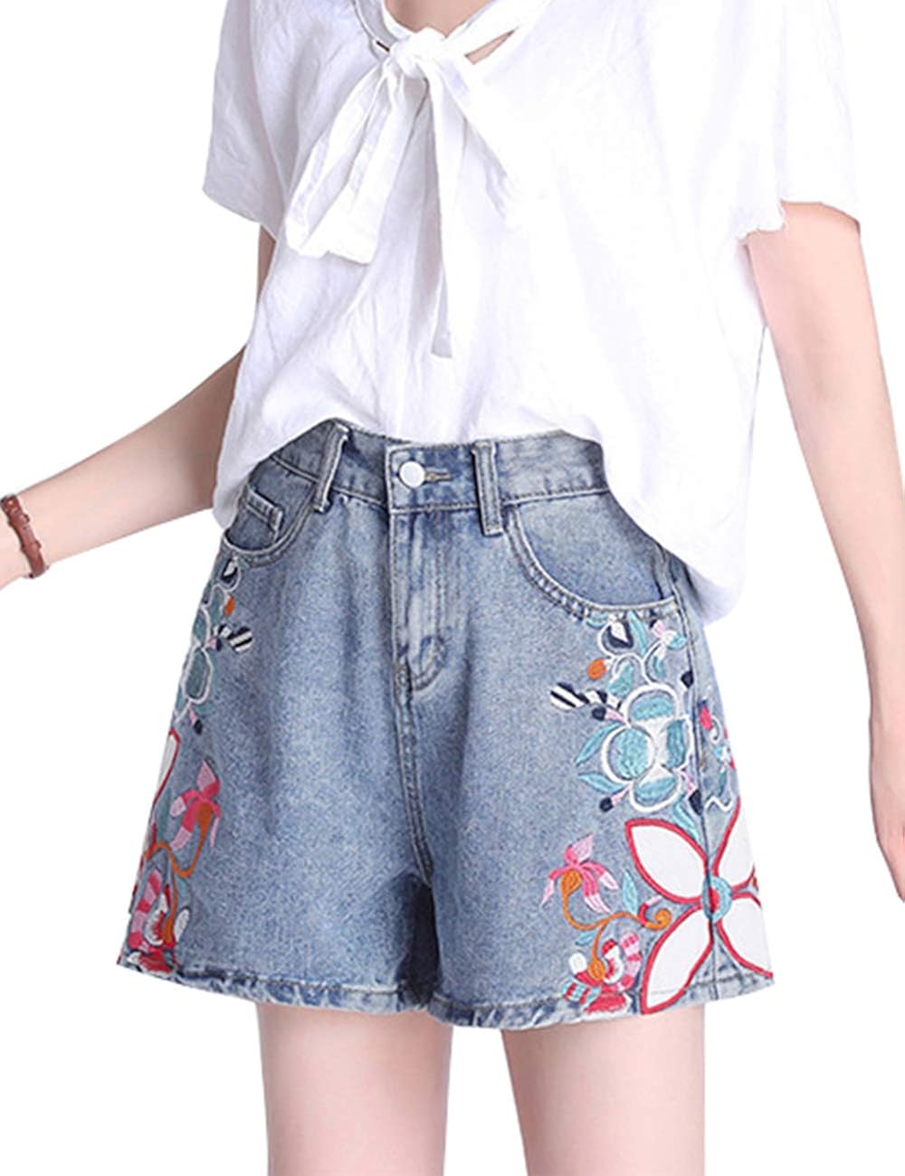 high waisted a line shorts