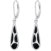 HPQQ Teardrop Earrings for Women Celtic Filigree Drop Earrings Sterling Silver Leverback Earrings Jewelry Christmas Gifts for Women Her