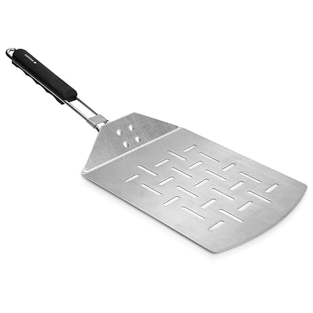 Navaris Pizzaschaufel faltbar aus Edelstahl - 44x18,5cm - Faltbare Schaufel mit extragroßer Fläche für Pizza Brot Flammkuchen