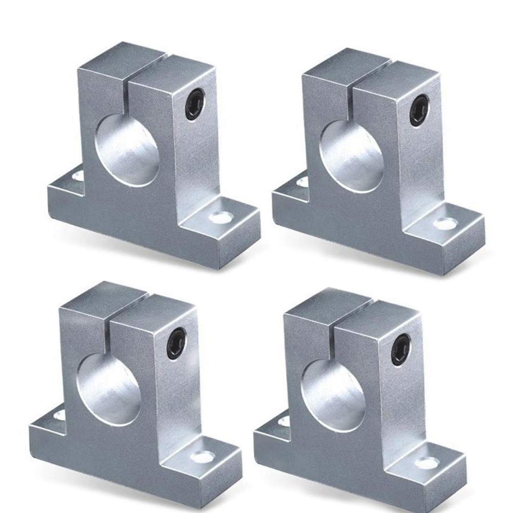 feedal 4pcs SK12 Aluminum Linear Motion Rail Clamping Guide Support for 12mm Dia Shaft