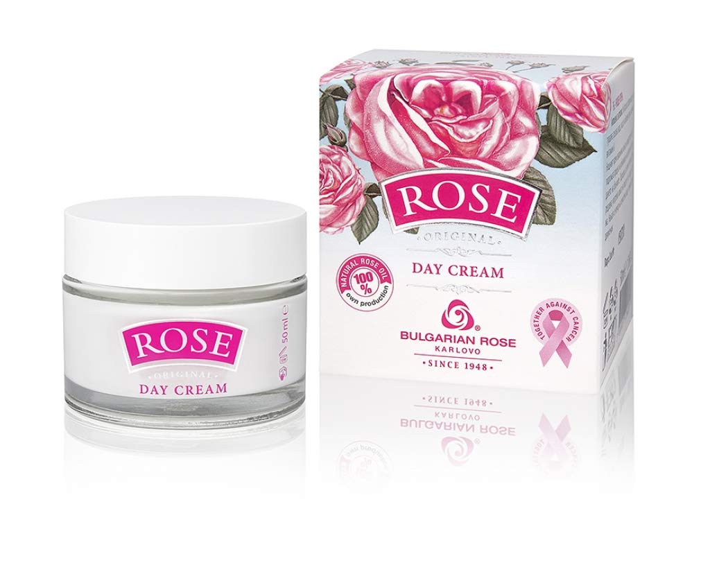 Bulgarian Rose Original Day Face Cream with Original ROSE AND JOJOBA OILS, vitamins – A,E 1.76FL.OZ