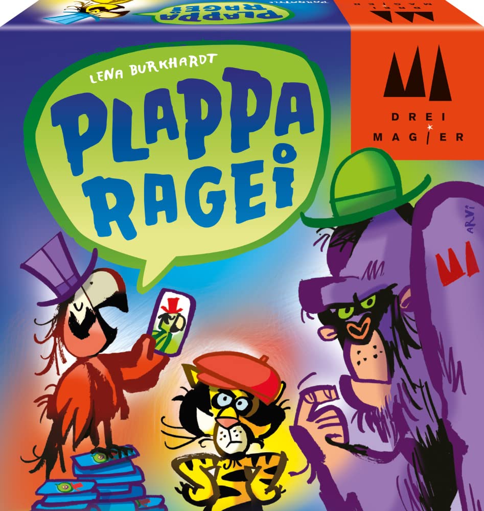 Schmidt Spiele 40892 Plapparagei, Three Magicians Card Game, Multi-Coloured