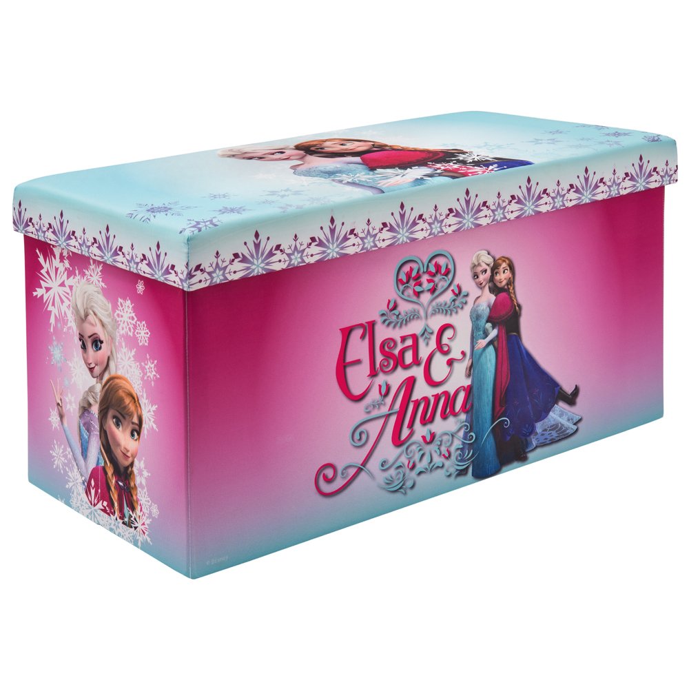 Frozen Elsa and Anna Storage Bench Ottoman and Toy Chest