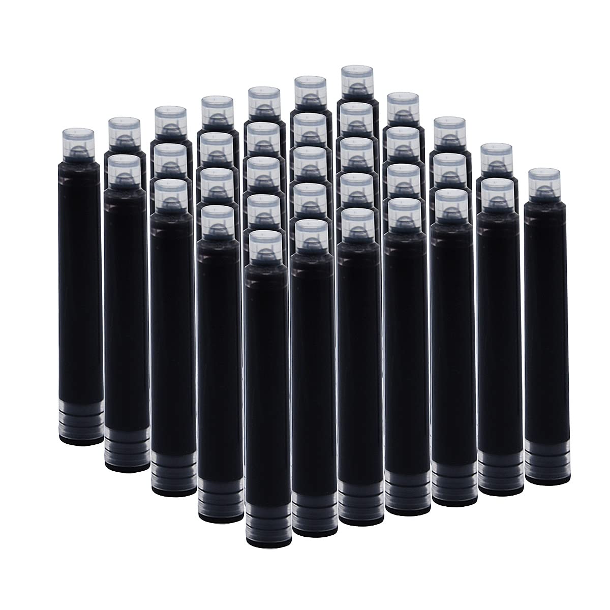 SIPLIV 35 PCS Ink Cartridges, 3.4 mm Bore Diameter Fountain Pen Calligraphy Pen Refill Ink Cartridges - Black
