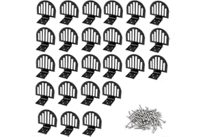 25 Pack Standing Seam Snow Guards for Metal Roofs, Fan Shaped Snow Retention System with Seal Gaskets and Screws, Heavy Duty 