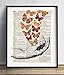 Hand With Butterflies (#2), Vintage Dictionary Art Print, Antique Wall Art Home Decor, Modern Boho Poster, Farmhouse Decoration Living Room Bedroom Office 8x10 Inches, Ready To Frame