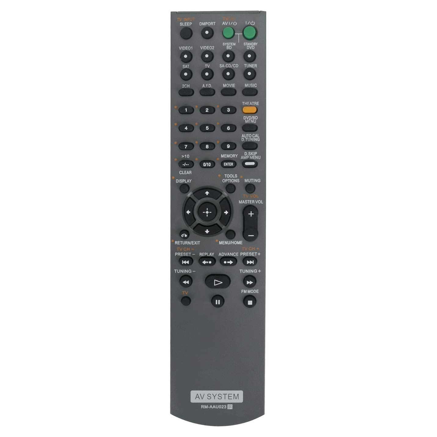 VINABTY RM-AAU023 RMAAU023 Replace Remote Control for Sony Blu-ray DVD Home Theatre System STR-DH700 HT-SS2300 HT-DDW7500 HT-SF2300 STR-KS2300 STR-KS2300