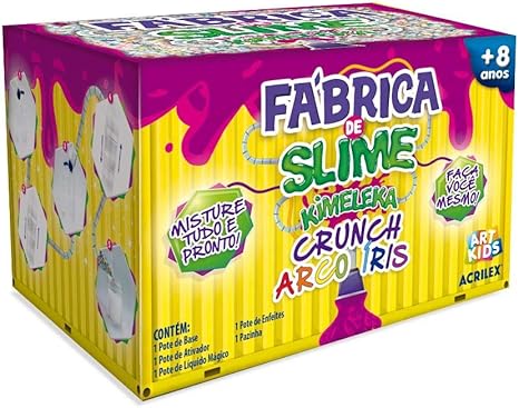 Kit Para Fazer Slime Da Acrilex Kimeleca Arco Iris 