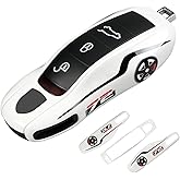 Aojezoor White No. 72 Key Fob Cover Compatible with Porsche Key Shell Key Fob Shell Replacement Compatible with Porsche Cayenne Panamera 911 718 Macan Boxster Cayman Old Style