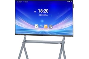 LINGHUFOX 65 Inch Smart Board,4K Touch Screen Interactive Whiteboard, All-in-One Smart Digital Whiteboard for Classroom Home and Business Built in Android 14.0 8+128G with Robust App Ecosystem(Board+Wall Mount)