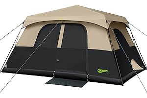 BEYONDHOME Instant Cabin Tent, 8 Person/10 Person Camping Tent Setup in 60 Seconds with Rainfly & Windproof Tent with Carry Bag for Family Camping & Hiking, Upgraded Ventilation
