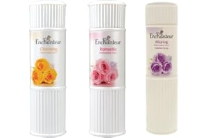 Enchanteur Perfumed Body Talcum Powder Charming, Romantic & Alluring Scent (Pack of 3 X 200 g / 7.05 Oz)