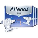 Attends Advanced Briefs with Advanced Dry-Lock Technology for Adult Incontinence Care, Large, Unisex, 24 Count (Pack of 3)