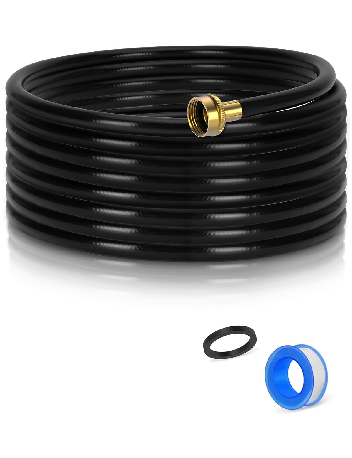 Photo 1 of 25FT Dehumidifier Drain Hose with 3/4 Inch FHT Connector, featuring Rust-Resistant Brass Fittings for Leak-Proof Connection, Perfectly Compatible with Most Dehumidifier Brands?7 Length Options?