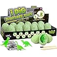 12-Pack Glow in The Dark Dinosaur Excavation Kit for Kids - Educational STEM Fossil Digging Egg Activity – Dig up & Discover Real Dino, Scientific Archaeology Set for Boys & Girls