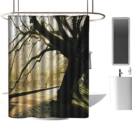 Amazon Com Timbeve White Shower Curtain Tree Taiping Lake Gardens
