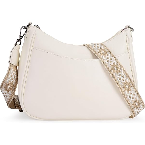 Missnine Vegan Leather Crossbody Bag - Medium Hobo Bucket Purse With Guitar Strap
