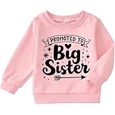 Blithestars Promoted to Big Sister Sweatshirt Toddler Girl Announcement Shirt Big Sis Crewneck Pullover Long Sleeve Fall Tops