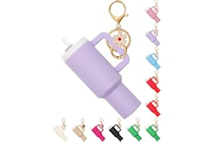 CUSPRTM Mini Tumbler Keychain for Stanley, Christmas Cup Keychain Chapstick Holder for Women, Cute Purse Backpack Charm Accessories