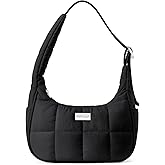 TOPDesign Quilted Puffer Shoulder Bag for Women, Trendy Lightweight Hobo Crescent Bag with Adjustable Strap